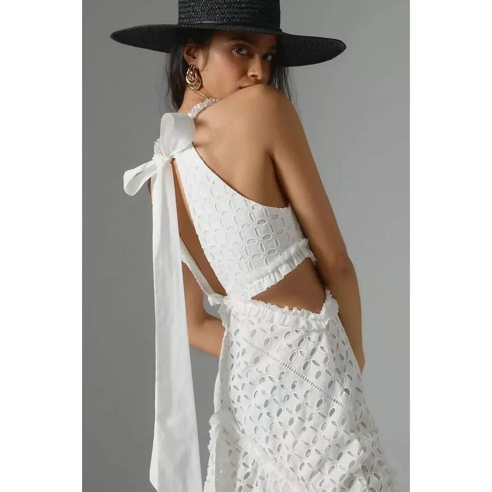 Anthropologie Lace The Label Cutout Maxi Halter Dress $600 - Picture 3 of 8